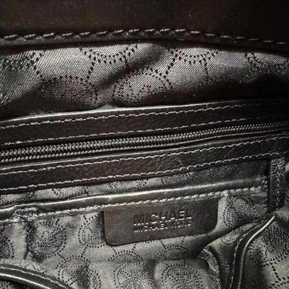 MICHAEL KORS Black Leather East West Hamilton Satchel RARE - Picture 5 of 9
